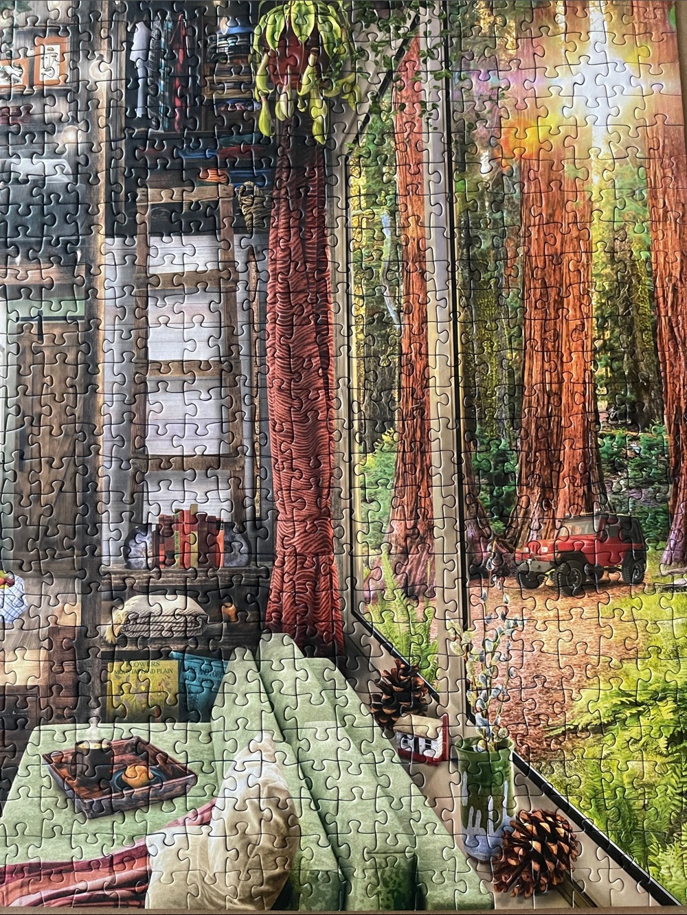 Ravensburger 1000-Piece Redwood Forest Tiny House puzzle Complete - Picture 7 of 7